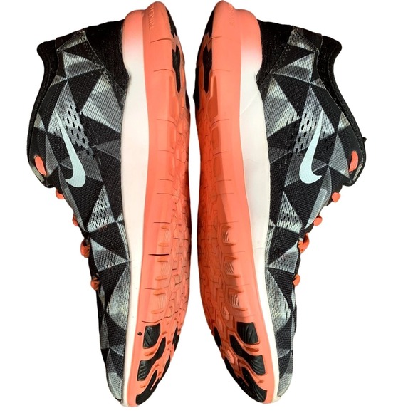 Nike Free TR Fit 5 Athletic Running Shoes Womens Size 7 Black White Lava Pink - Picture 6 of 11